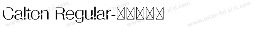 Calton Regular字体转换